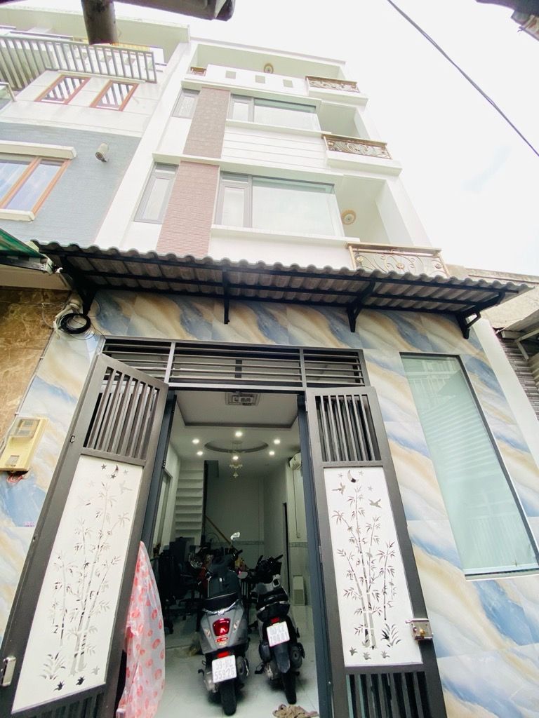 BÁN NHÀ MỚI XÂY 4 TẦNG HẺM 4M – KHU CAO LỖ NGAY TOPAZ CITY